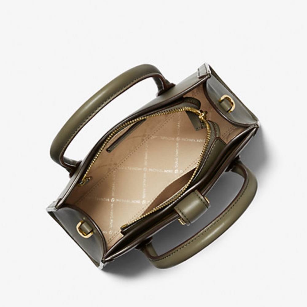 MICHAEL KORS
Gabby Small Faux Leather Satchel
COLOR OLIVE
NWT - Picture 2 of 3